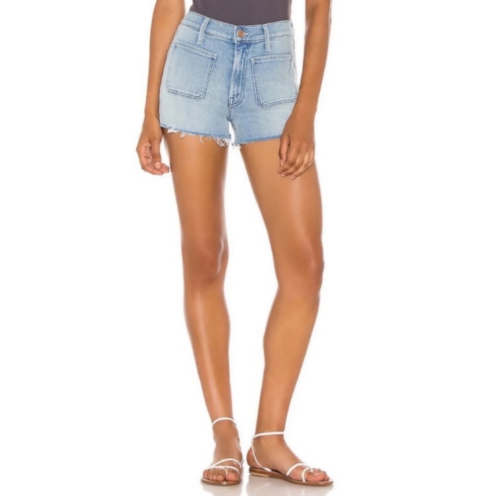 MOTHER denim distressed short